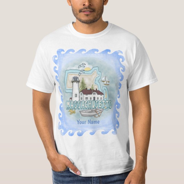 Massachusetts Lighthouse T - Shirt (Vorderseite)