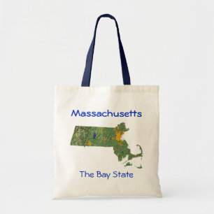 Massachusetts Map Bag Tragetasche