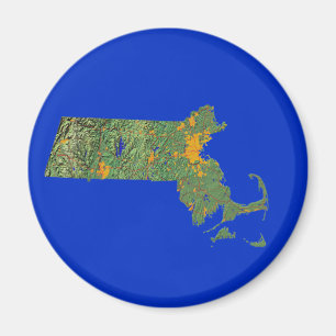 Massachusetts Map Magnet