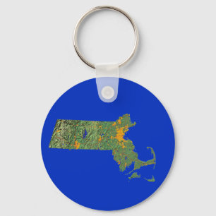 Massachusetts Map Schlüsselanhänger