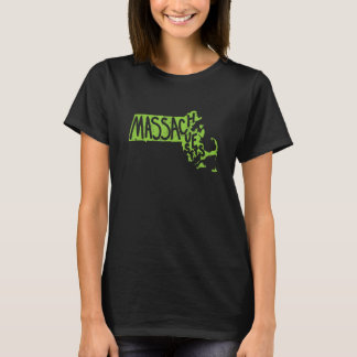 Massachusetts Maps Kontur USA T-Shirt