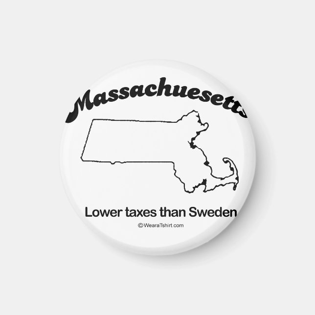 MASSACHUSETTS - "MASSACHUSETTS STAAT MOTTO" T-shir Magnet (Vorne)