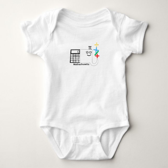 Massachusetts Mathachusetts Baby Bodysuit Strampler (Vorderseite)
