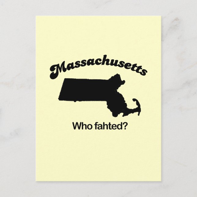 Massachusetts Motto - Wer faht? Postkarte (Vorderseite)