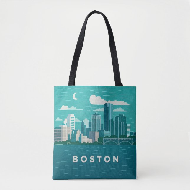 Massachusetts Night Cityscape | Boston City (Vorderseite)