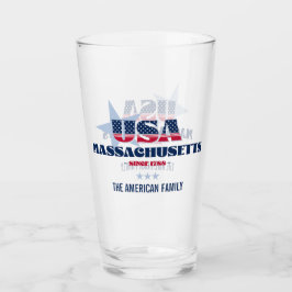 Massachusetts Patriotischer Stolz Personalisiert Glas