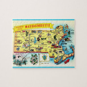 Massachusetts Postcard Jigsaw Puzzle