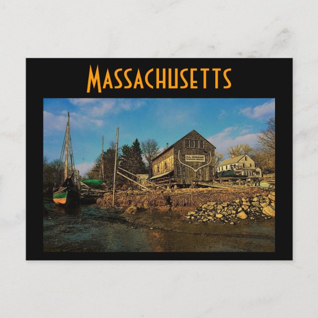 Massachusetts Postkarte (Vorderseite)