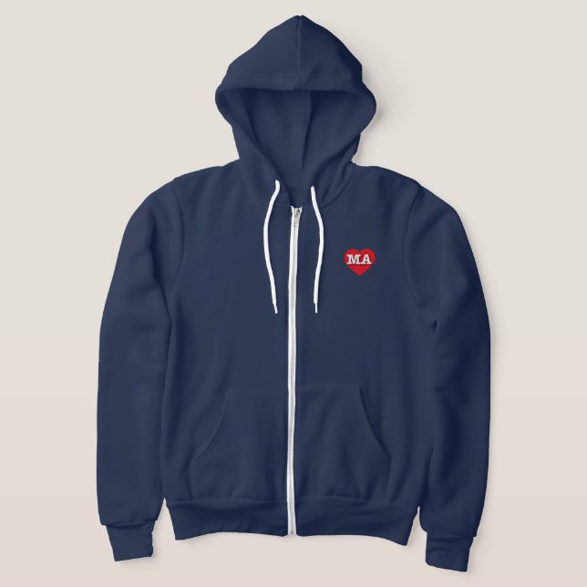 Massachusetts Red Heart - I Liebe MA Hoodie (Ablage )