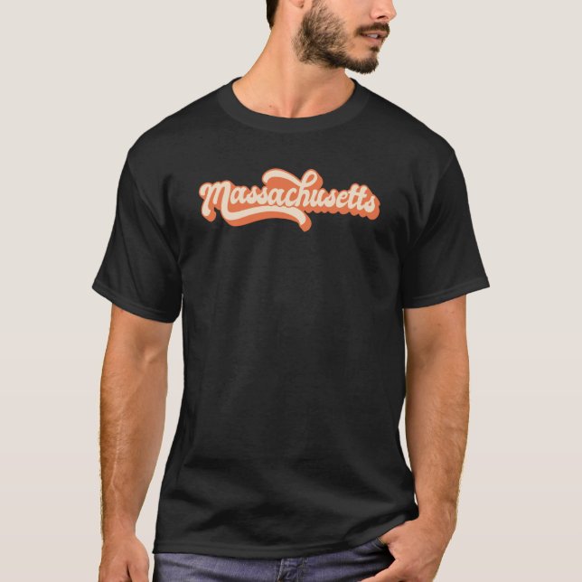 Massachusetts Retro T-Shirt (Vorderseite)