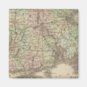 Massachusetts, Rhode Island und Connecticut Magnet
