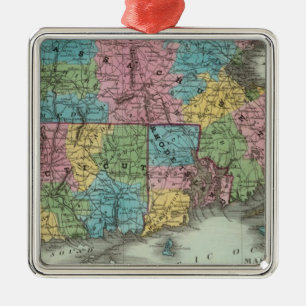Massachusetts Rhode Island und Connecticut Ornament Aus Metall