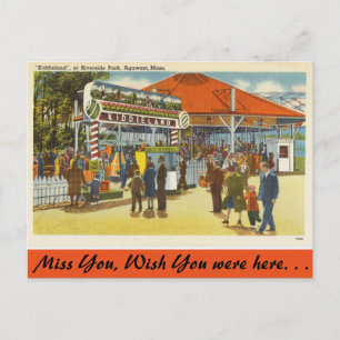 Massachusetts, Riverside Park, Agawam Postkarte