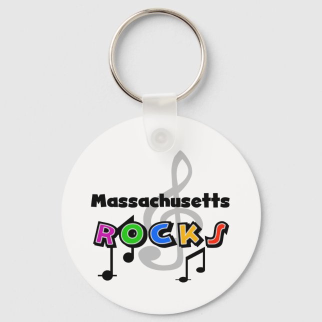 Massachusetts Rocks Schlüsselanhänger (Vorderseite)