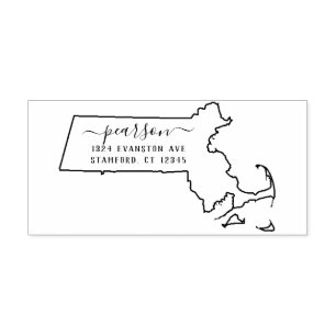 Massachusetts-Rücksendeadresse-Briefmarke Permastempel