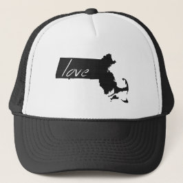 Massachusetts Shaped Chalkboard Massachusite Liebe Truckerkappe