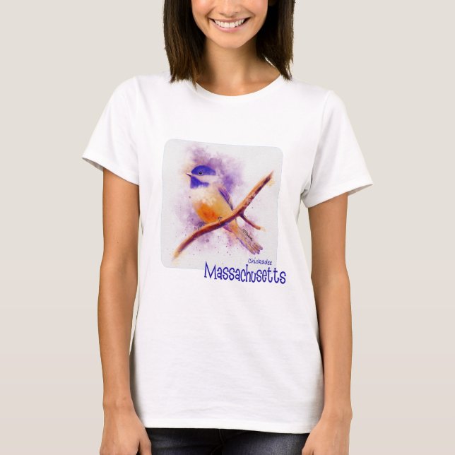 Massachusetts Staat Bird, die Chickadee T-Shirt (Vorderseite)