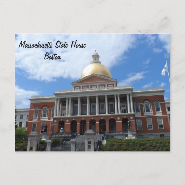 Massachusetts Staat House, Boston Postkarte (Vorderseite)