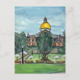 Massachusetts Staat House Postkarte