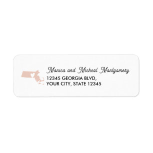 MASSACHUSETTS Staat Karte mit Herz - JEDE FARBE