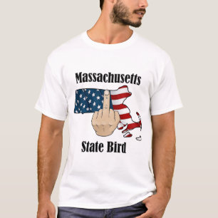 Massachusetts Staat Vogel T - Shirt Mittelfinger