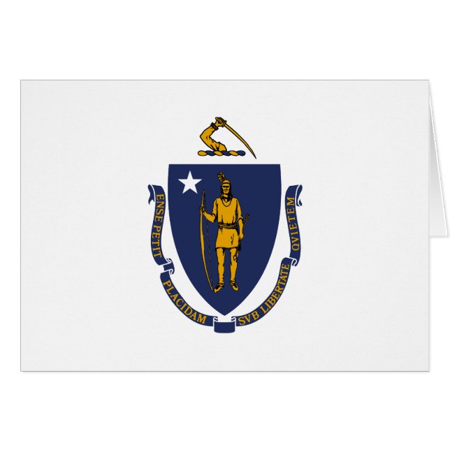 Massachusetts Staatsflagge (Vorderseite (Horizontal))