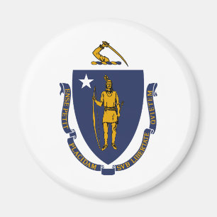 Massachusetts Staatsflagge Magnet