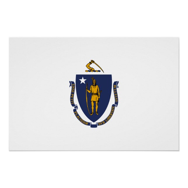 Massachusetts Staatsflagge Poster (Vorderseite)