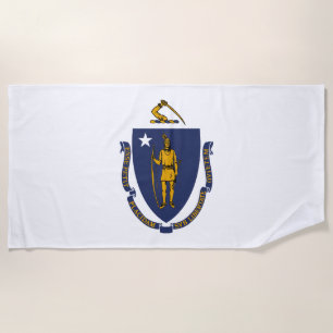 Massachusetts Staatsflagge Strandtuch