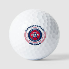 Massachusetts Statehood Patriotic Geschenk Golf Ba Golfball