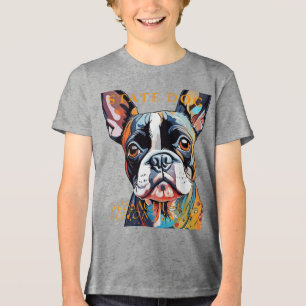 Massachusetts Territory Hund Der Boston Terrier Ku Tri-Blend Shirt