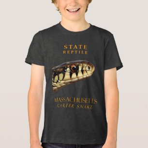 Massachusetts Territory Reptil Die Strumpfbandnatt Tri-Blend Shirt