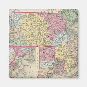 Massachusetts und Insel Rhode 2 Magnet