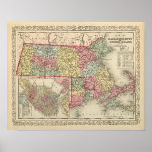 Massachusetts und Rhode Island 2 Poster