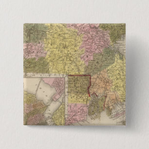 Massachusetts und Rhode Island Button