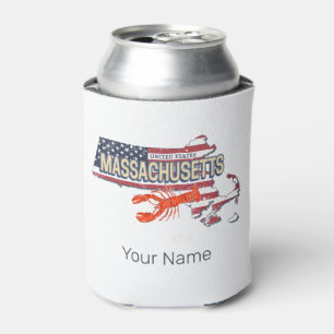 Massachusetts United Staaten Retro Map Vintag USA Dosenkühler