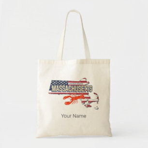 Massachusetts United Staaten Retro Map Vintag USA Tragetasche