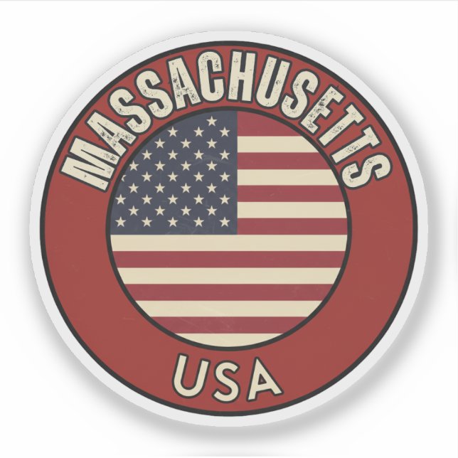 Massachusetts United States of America Aufkleber (Vorderseite)