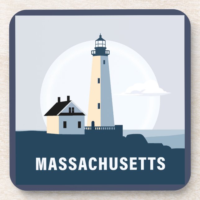 Massachusetts, USA Getränkeuntersetzer (Vorderseite)