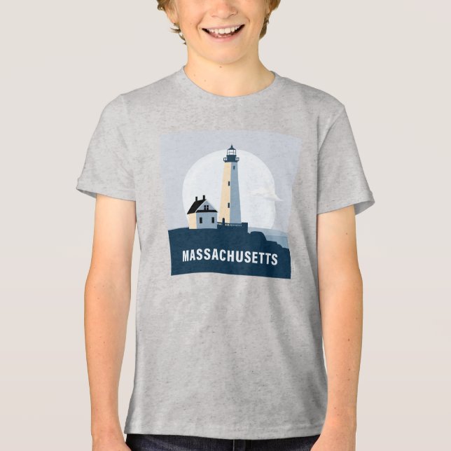 Massachusetts, USA Tri-Blend Shirt (Vorderseite)
