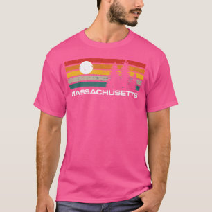 Massachusetts Vintag Sunset Outdoor Wanderung Souv T-Shirt