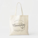 Massachusetts Wedding Welcome Tote Bag Tragetasche<br><div class="desc">Diese Massachusetts Tasche ist ideal,  um die Gäste der Stadt zu Ihrer Hochzeit zu empfangen! Packen Sie es mit lokalen Goodies für ein extra lustiges Willkommenspaket.</div>