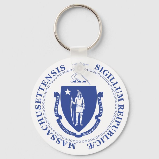 Massachusetts-Zeichen Schlüsselanhänger (Vorderseite)