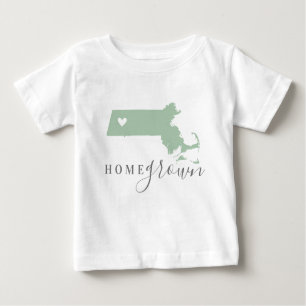 Massachusetts Zuhause Grown Editierbare Farben S Baby T-shirt
