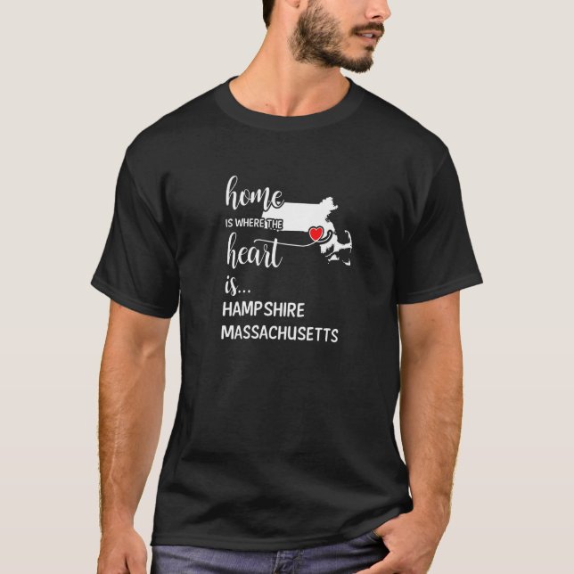 Massachusetts Zuhause ist das Herz ist Hampshire T-Shirt (Vorderseite)