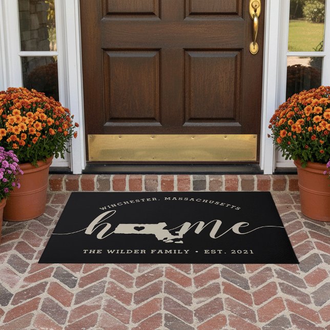 Massachusetts Zuhause Staat Personalisiert Fußmatte (Von Creator hochgeladen)