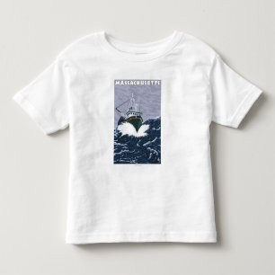 MassachusettsCrab Fischerboot-Szene Kleinkind T-shirt