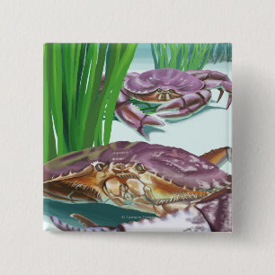 MassachusettsCrab und Fisherman Button
