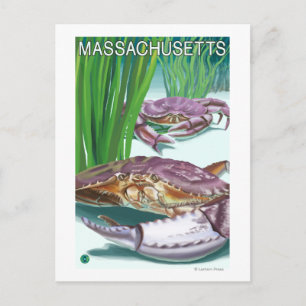 MassachusettsCrab und Fisherman Postkarte