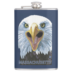 MassachusettsEagle herauf nahes Flachmann